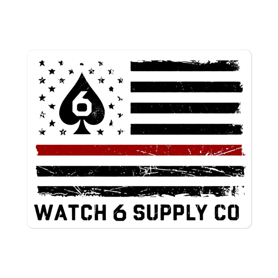Thin Red Line Honor Flag — Morale Patch Sticker
