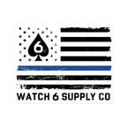 Thin Blue Line Honor Flag — Morale Patch Sticker