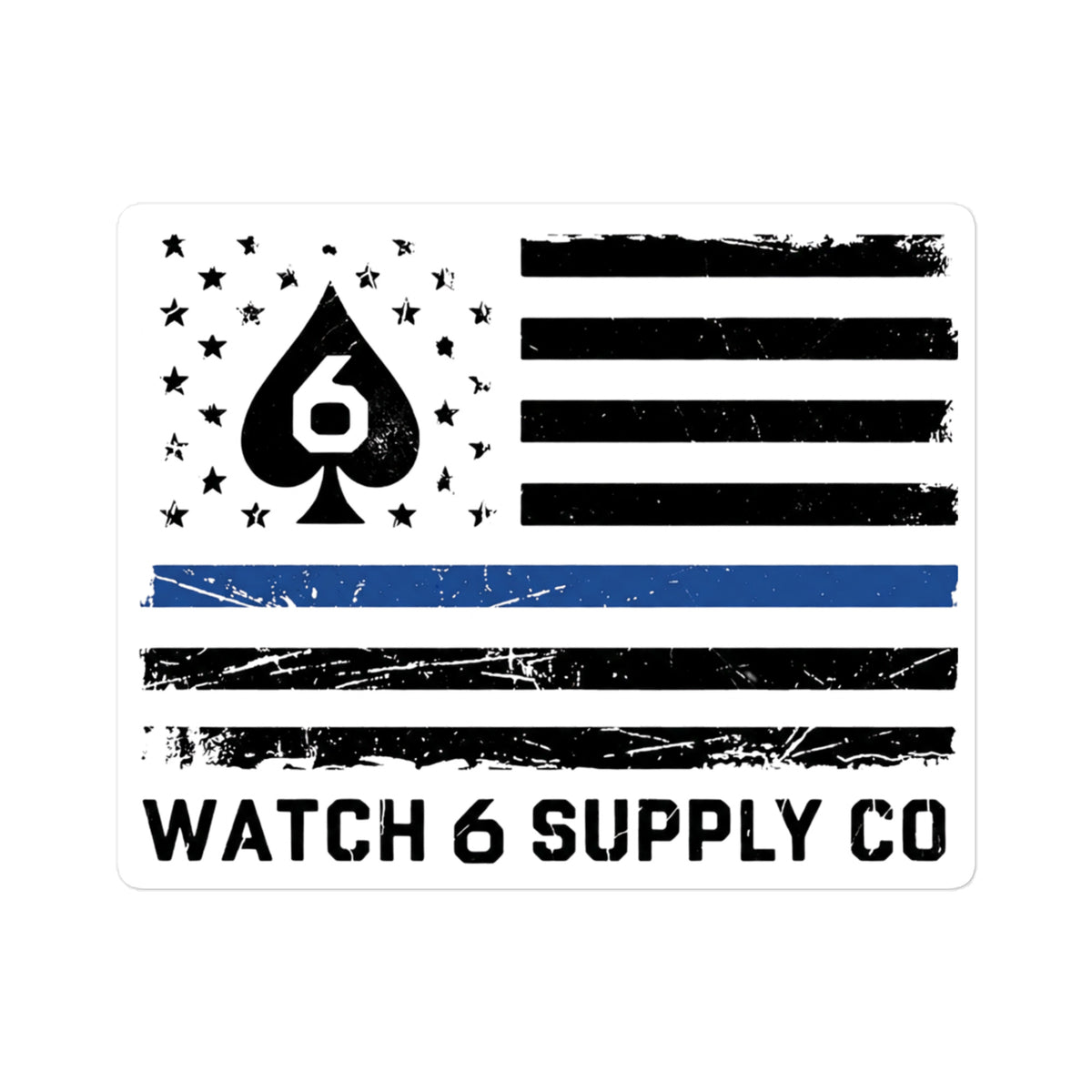 Thin Blue Line Honor Flag — Morale Patch Sticker