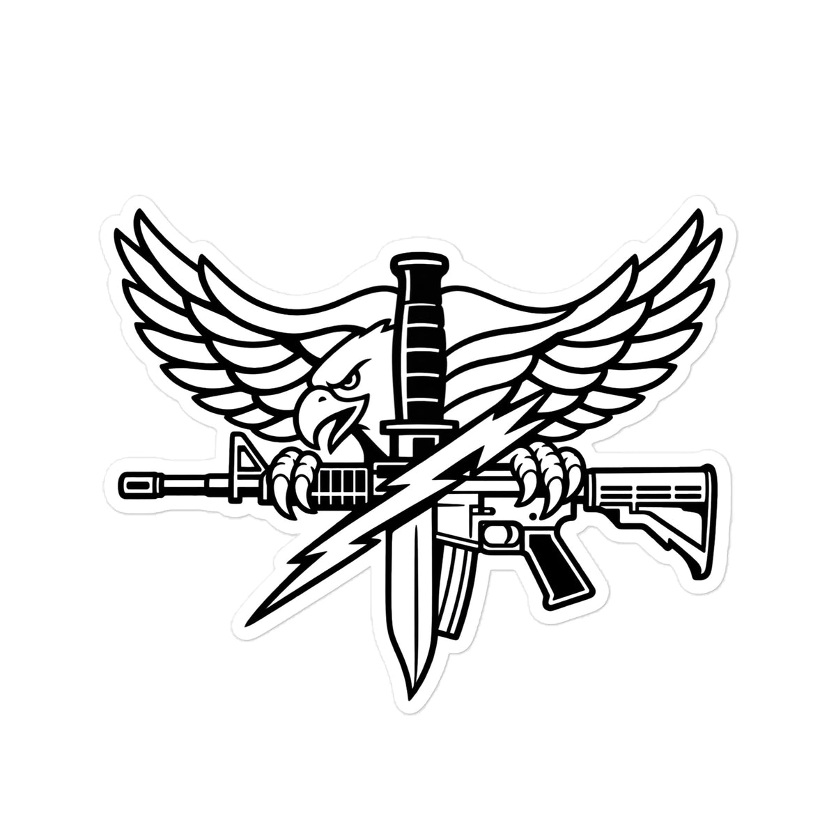 SWAT Operator Eagle Insignia — Morale Patch Sticker — Front view