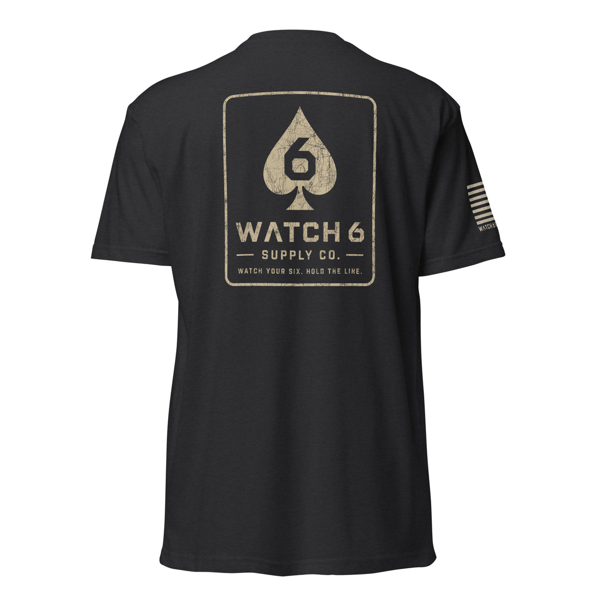 Six of Spades — Signature T-Shirt — Black, back view