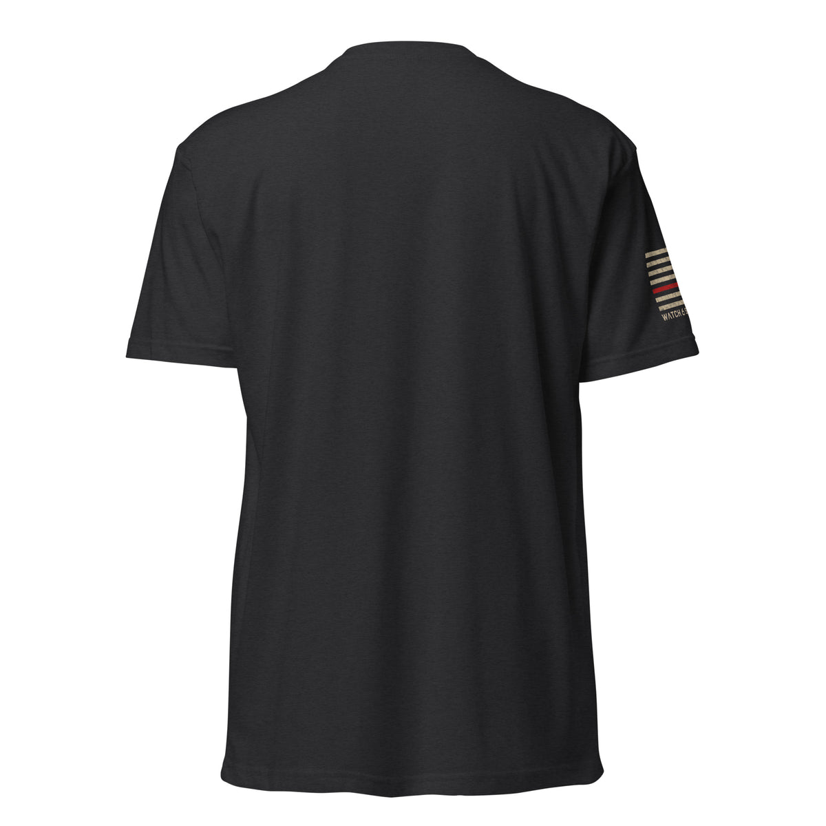 Thin Red Line — Six of Spade — Honor Series T-Shirt — Black, back view