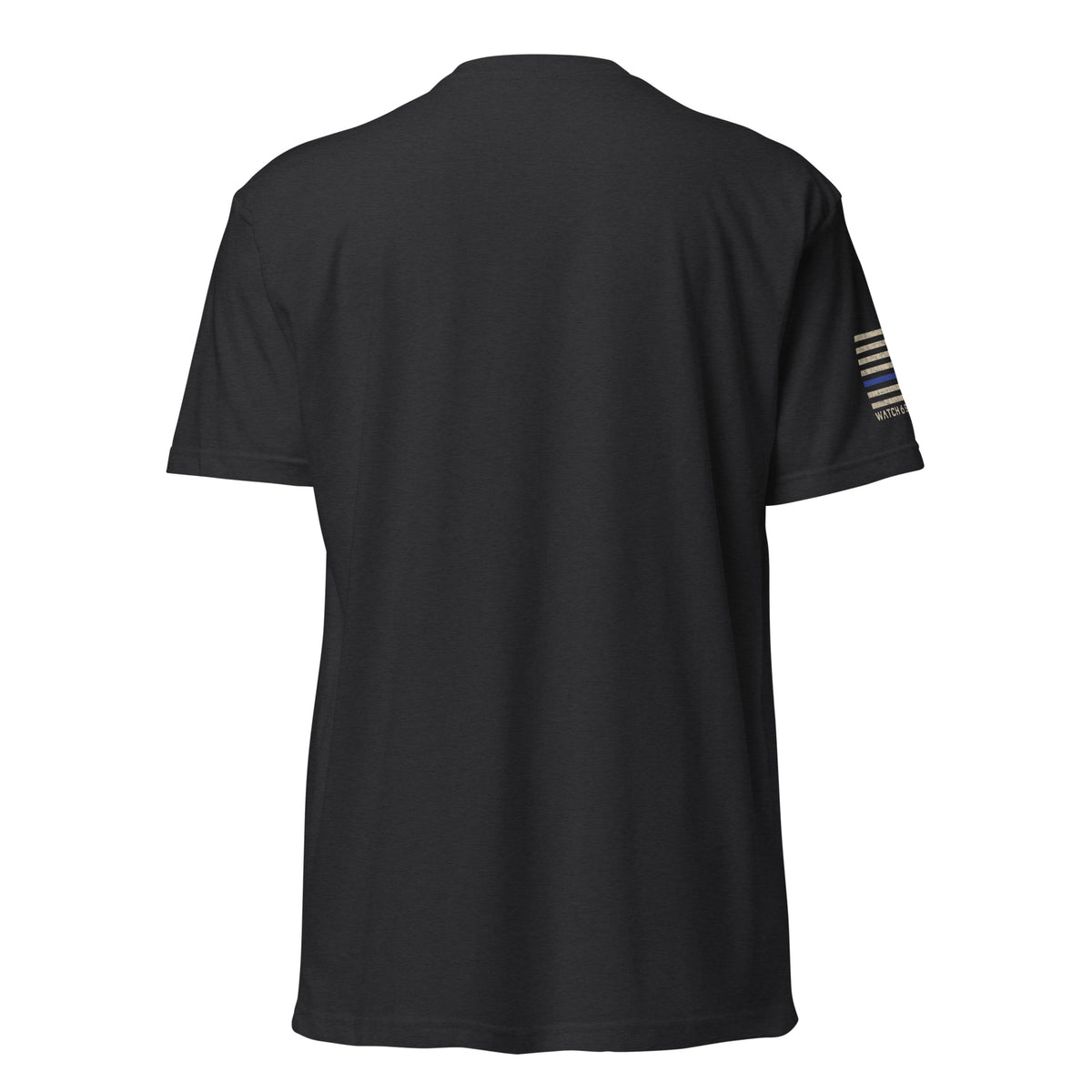 Thin Blue Line — Six of Spade — Honor Series T-Shirt — Black, back view