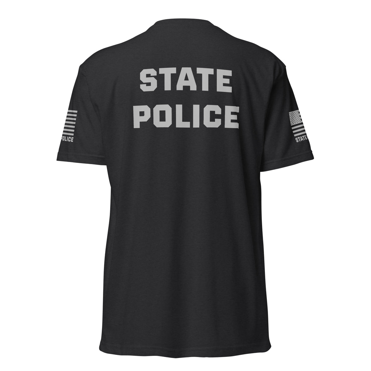 State Police — Duty Wear T-Shirt (Flag & Sleeve Identifier) — Black — Back view