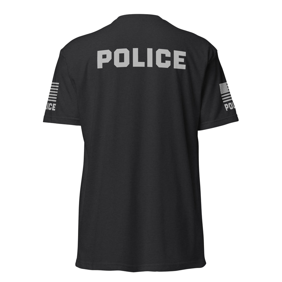 Police — Duty Wear T-Shirt (Flag & Sleeve Identifier) — Black — Back view