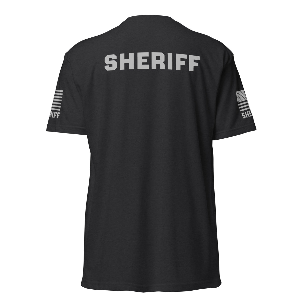 Sheriff — Duty Wear T-Shirt (Flag & Sleeve Identifier) — Black — Back view