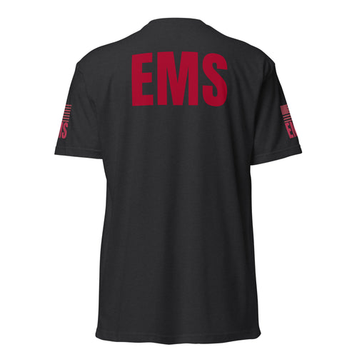 EMS — Duty Wear T-Shirt (Flag & Sleeve Identifier) — Black — Back view