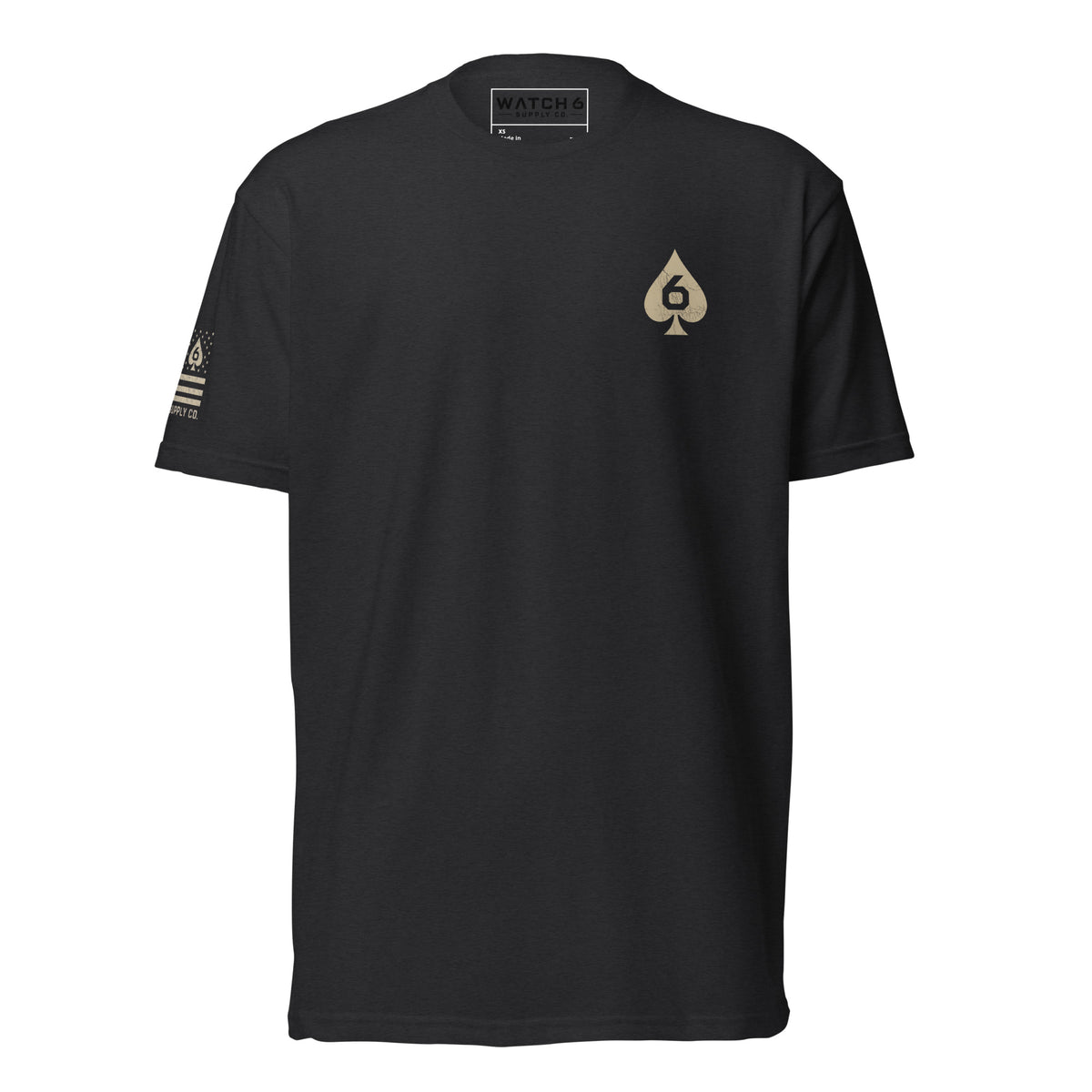 Six of Spades — Signature T-Shirt — Black, front view