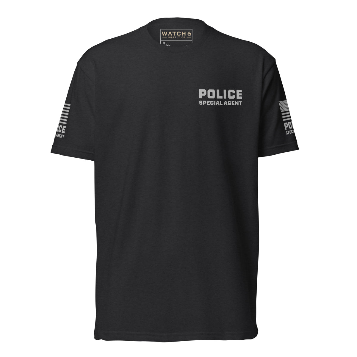 Special Agent — Duty Wear T-Shirt (Full Sleeve Identifier) — Black — Front view