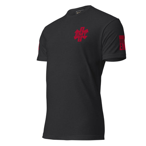 EMT — Duty Wear T-Shirt in Black, front angled view