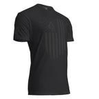 Watch Your Six Flag — Standard Issue T-Shirt — Black, front-right view