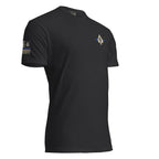 Thin Blue Line — Six of Spade — Honor Series T-Shirt — Black, front-right view