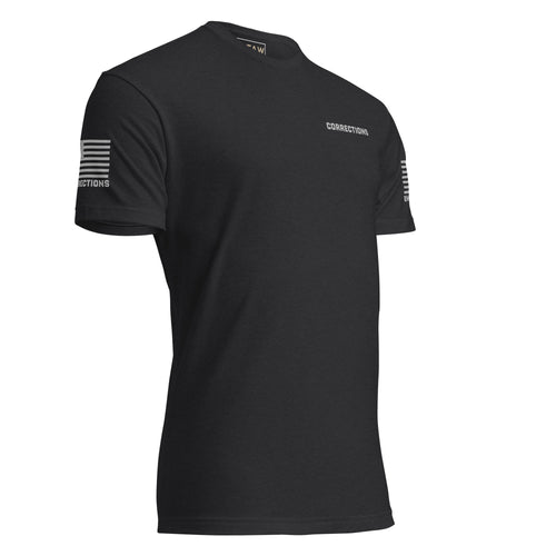 Corrections — Duty Wear T-Shirt (Flag & Sleeve Identifier) — Black — Right front view