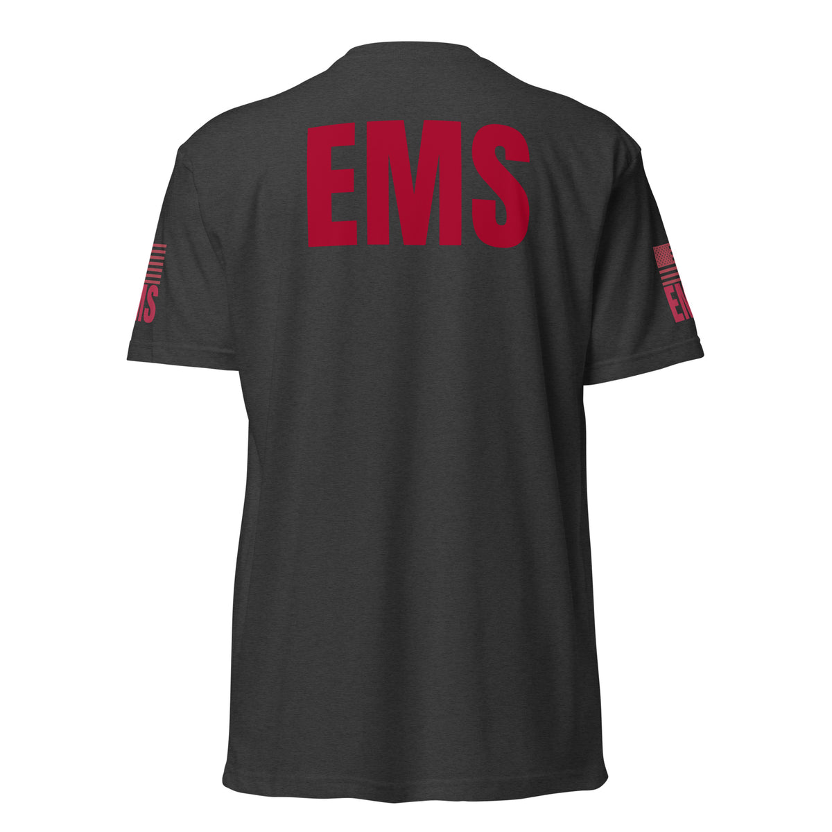 EMS — Duty Wear T-Shirt (Flag & Sleeve Identifier) — Charcoal — Back view