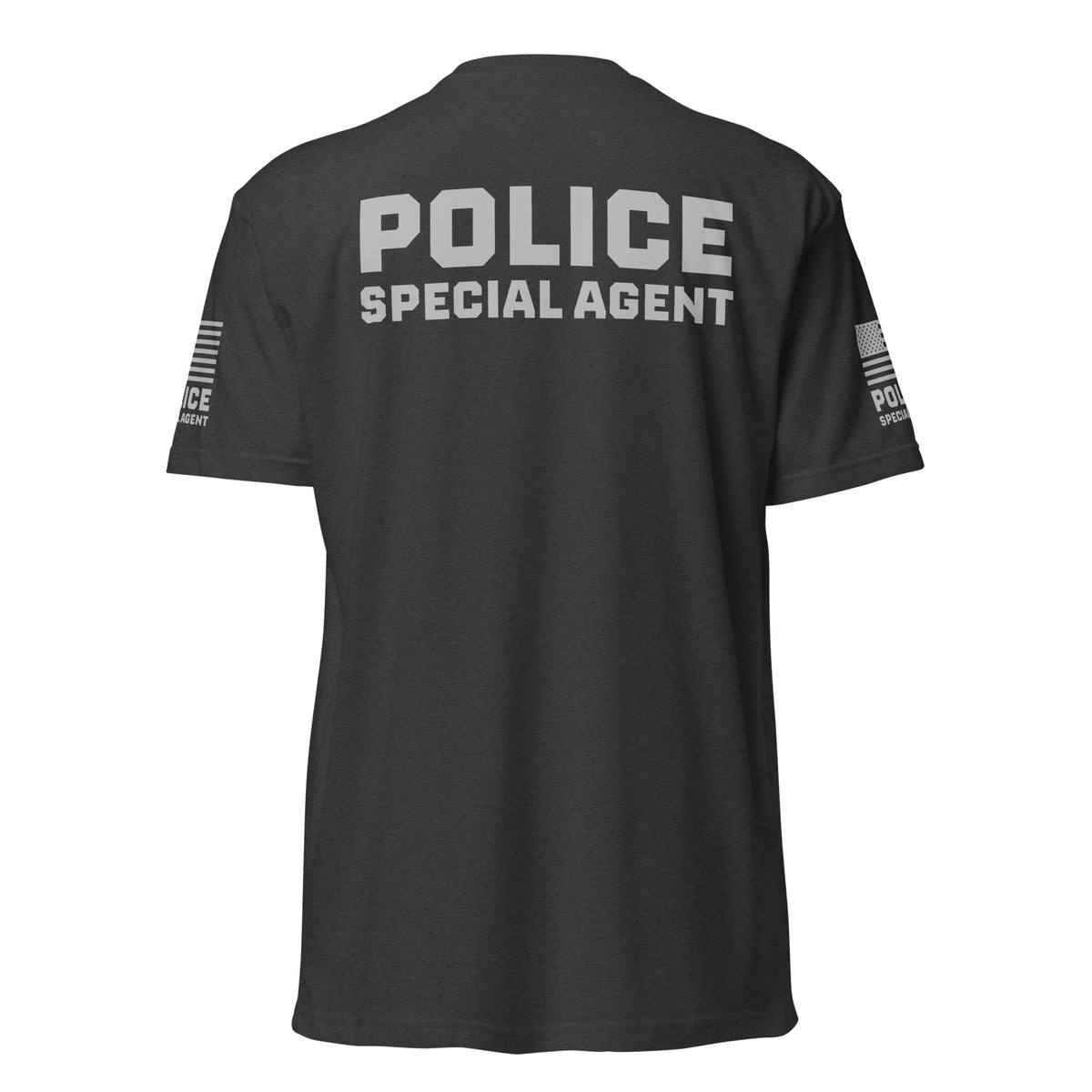 Special Agent — Duty Wear T-Shirt (Full Sleeve Identifier) — Charcoal — Back view