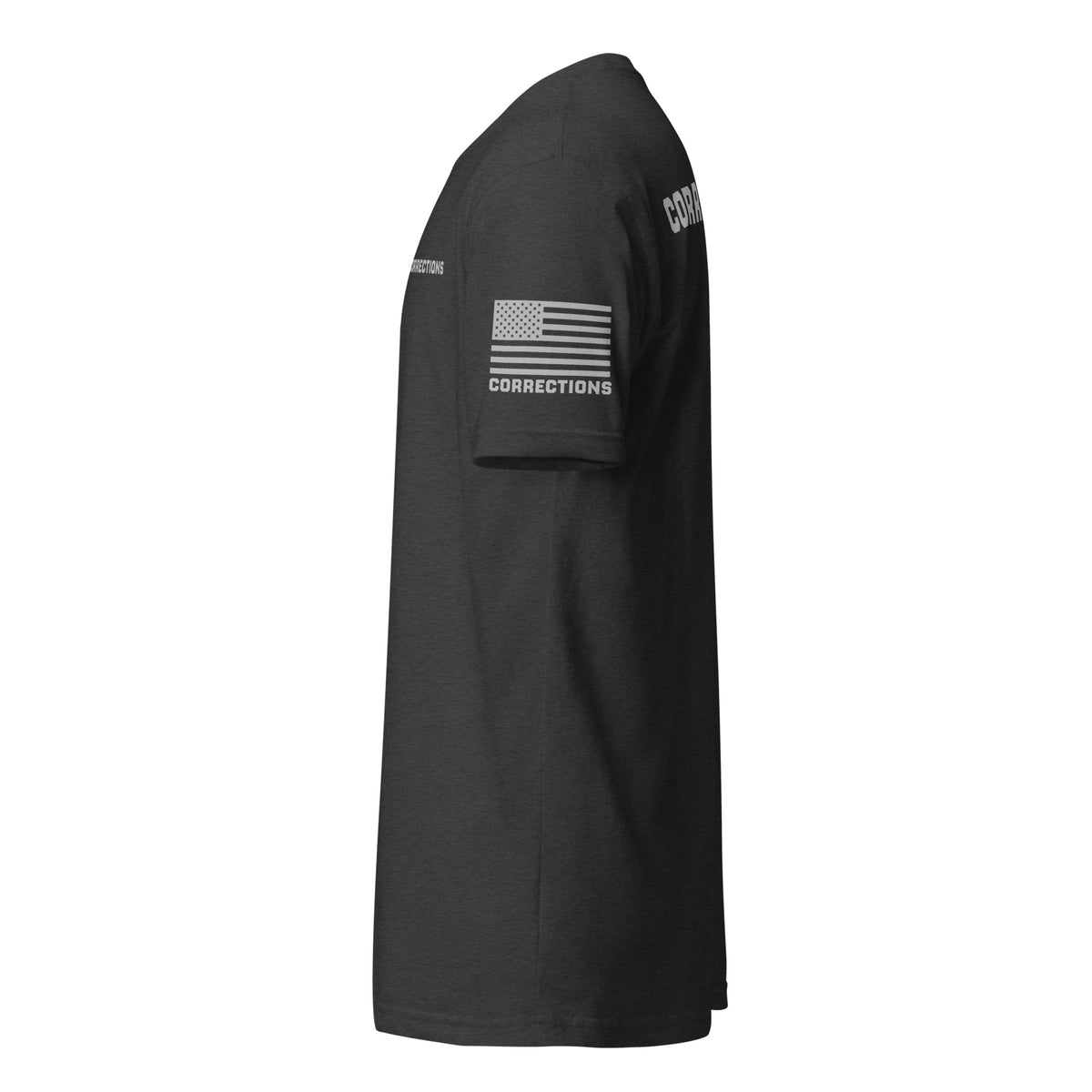 Corrections — Duty Wear T-Shirt (Flag & Sleeve Identifier) — Charcoal — Left-side view