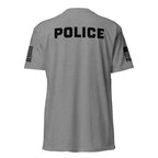 Police — Duty Wear T-Shirt (Flag & Sleeve Identifier) — Dark Heather Gray — Back view