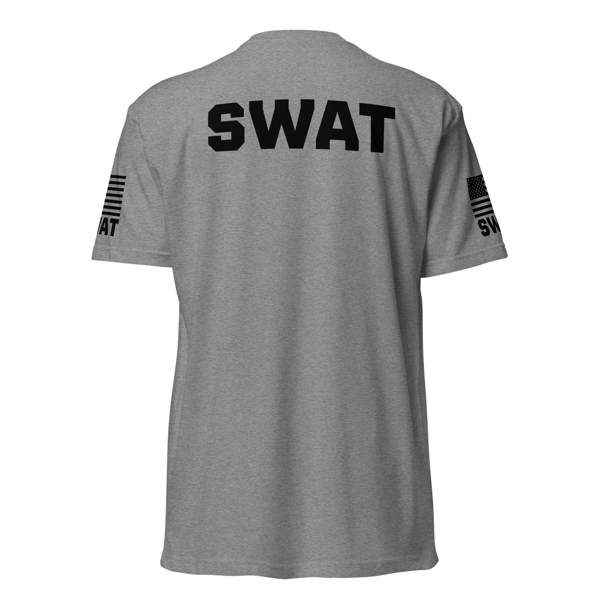 SWAT — Duty Wear T-Shirt (Flag & Sleeve Identifier) — Dark Heather Gray — Back view