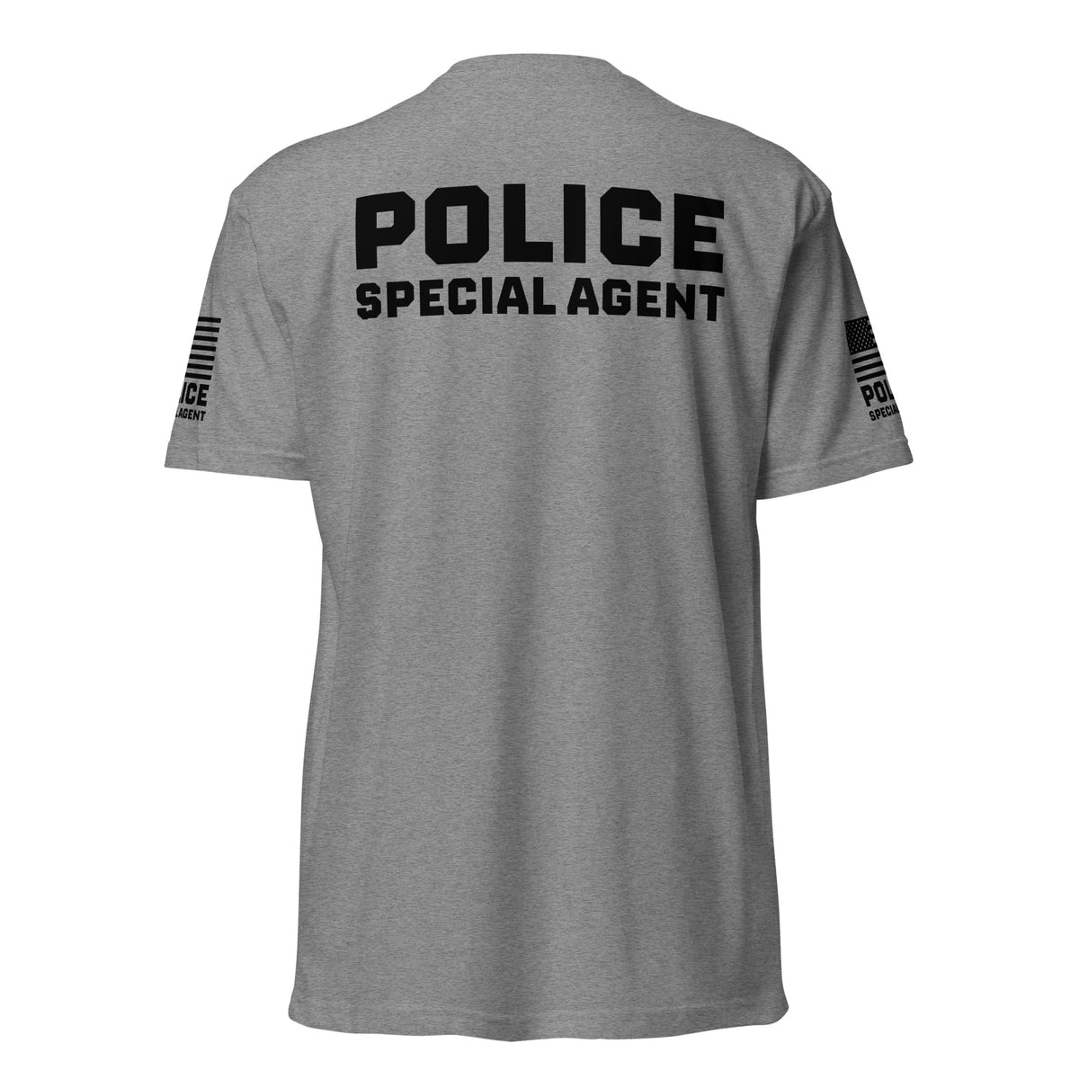 Special Agent — Duty Wear T-Shirt (Full Sleeve Identifier) — Dark Heather Gray — Back view