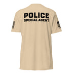 Special Agent — Duty Wear T-Shirt (Full Sleeve Identifier) — Heather Tan — Back view