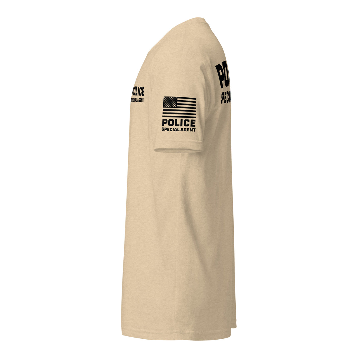 Special Agent — Duty Wear T-Shirt (Full Sleeve Identifier) — Heather Tan — Left-side view