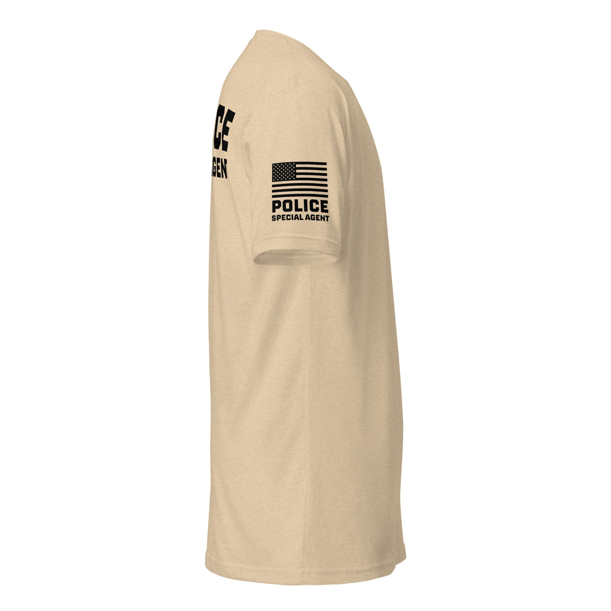 Special Agent — Duty Wear T-Shirt (Full Sleeve Identifier) — Heather Tan — Right-side view