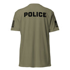 Police — Duty Wear T-Shirt (Flag & Sleeve Identifier) — Military Green — Back view