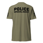 Special Agent — Duty Wear T-Shirt (Full Sleeve Identifier) — Military Green — Back view