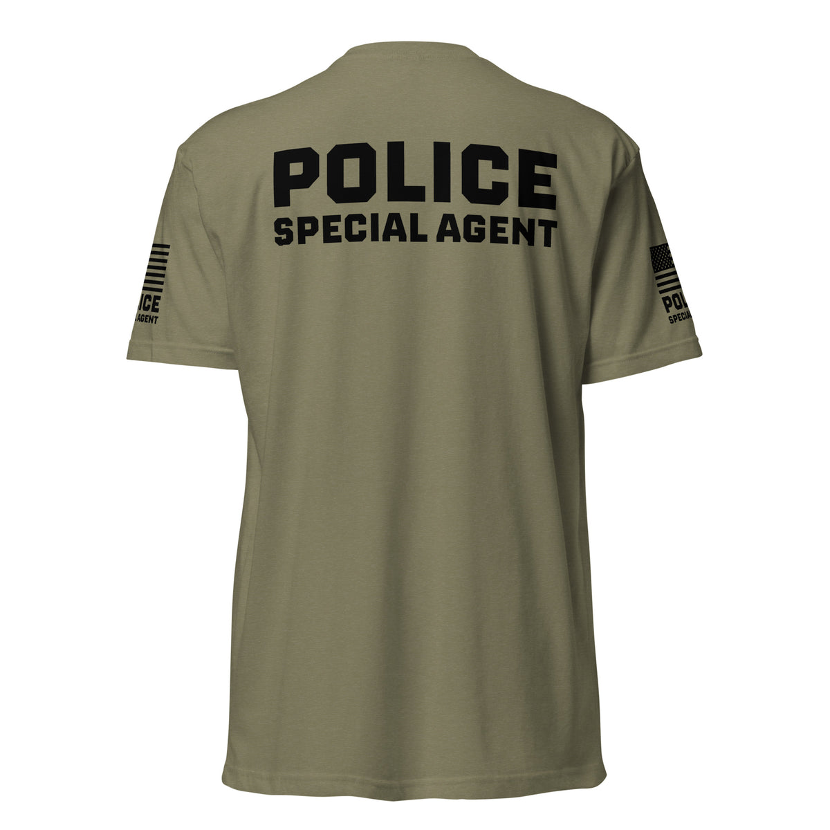 Special Agent — Duty Wear T-Shirt (Full Sleeve Identifier) — Military Green — Back view