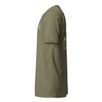 Six of Spades — Signature T-Shirt, in Military Green, left-side view