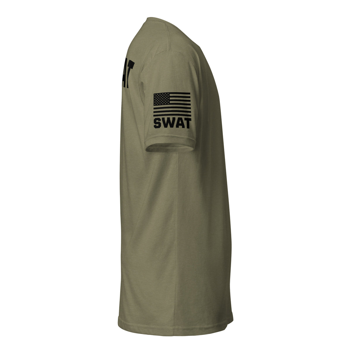 SWAT — Duty Wear T-Shirt (Flag & Sleeve Identifier) — Military Green — Right-side view