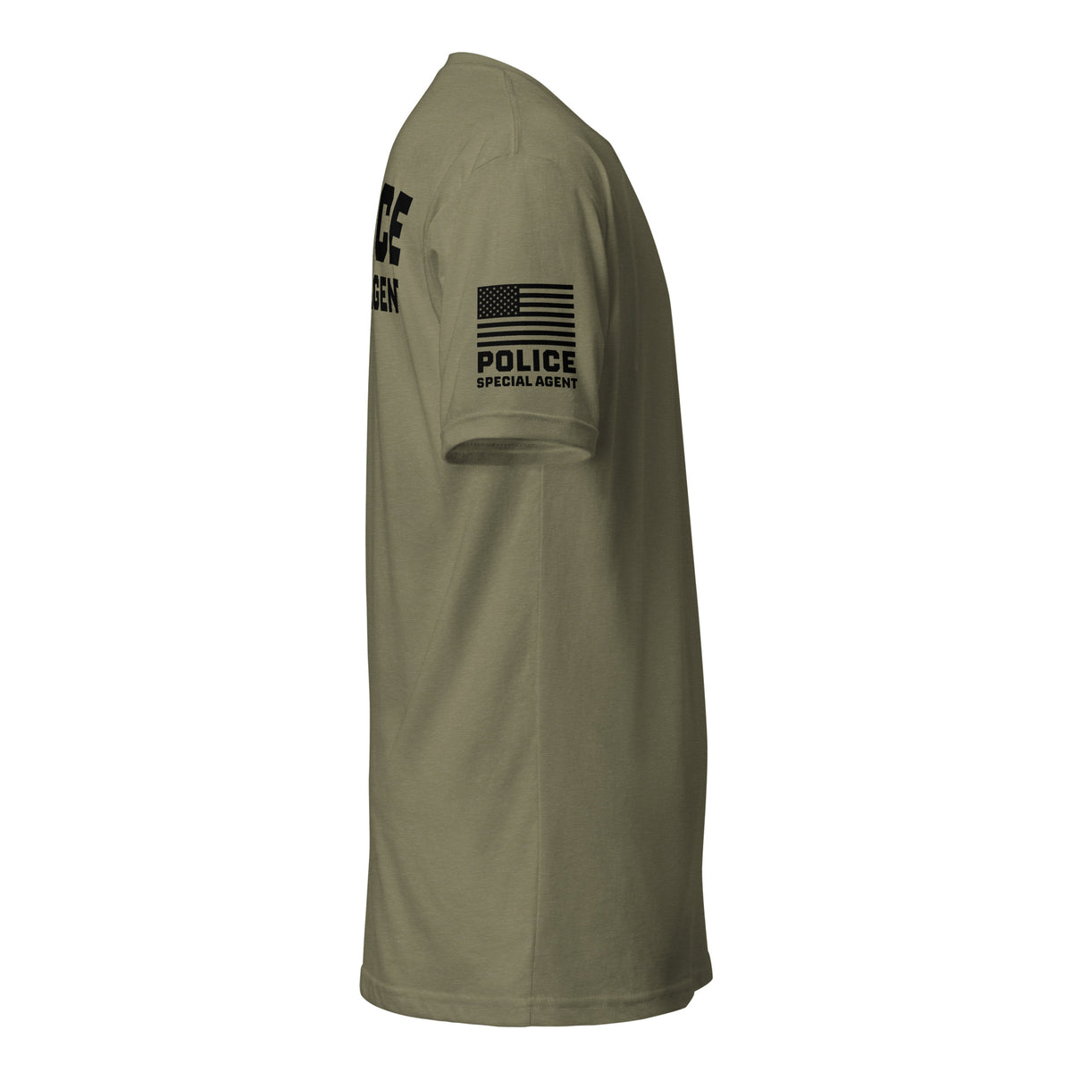Special Agent — Duty Wear T-Shirt (Full Sleeve Identifier) — Military Green — Right-side view