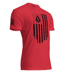 Watch Your Six Flag — Standard Issue T-Shirt — Red, front-right view