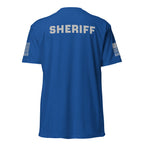 Sheriff — Duty Wear T-Shirt (Flag & Sleeve Identifier) — Royal — Back view