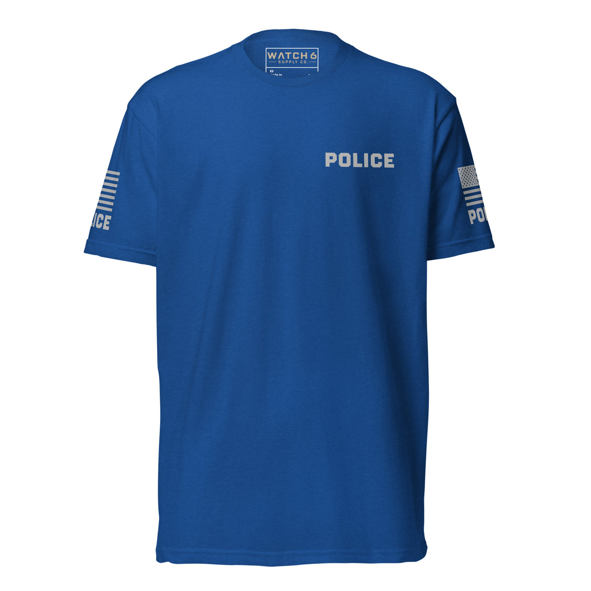 Police — Duty Wear T-Shirt (Flag & Sleeve Identifier) — Royal — Front view