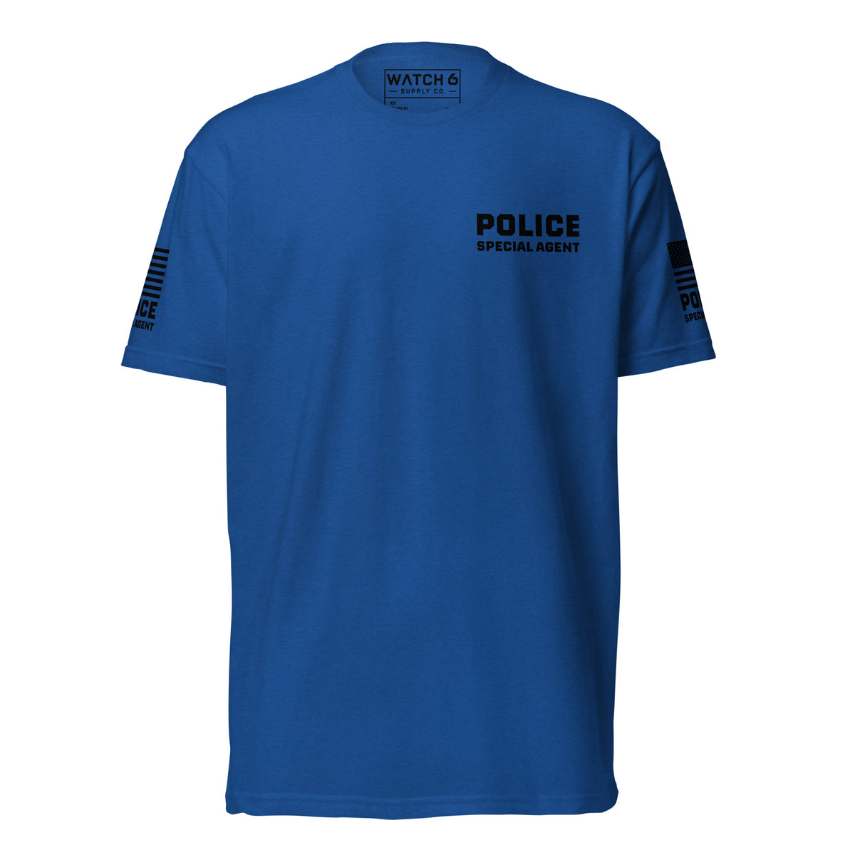 Special Agent — Duty Wear T-Shirt (Full Sleeve Identifier) — Royal — Front view