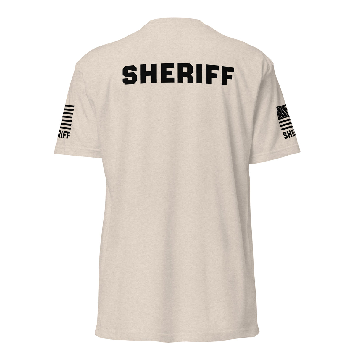 Sheriff — Duty Wear T-Shirt (Flag & Sleeve Identifier) — Sand — Back view