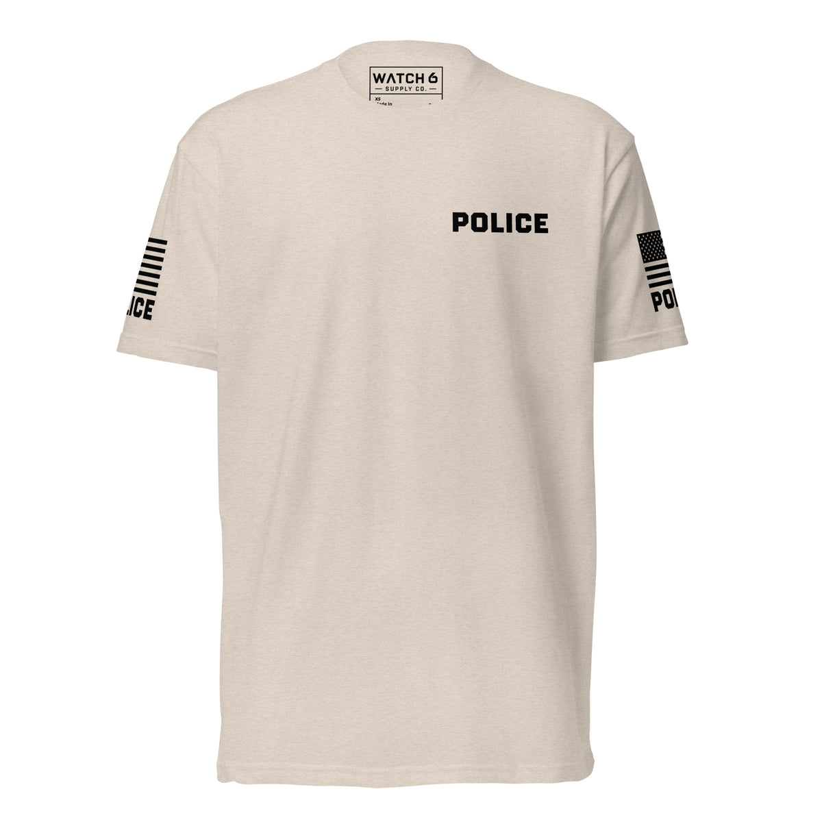 Police — Duty Wear T-Shirt (Flag & Sleeve Identifier) — Sand — Front view