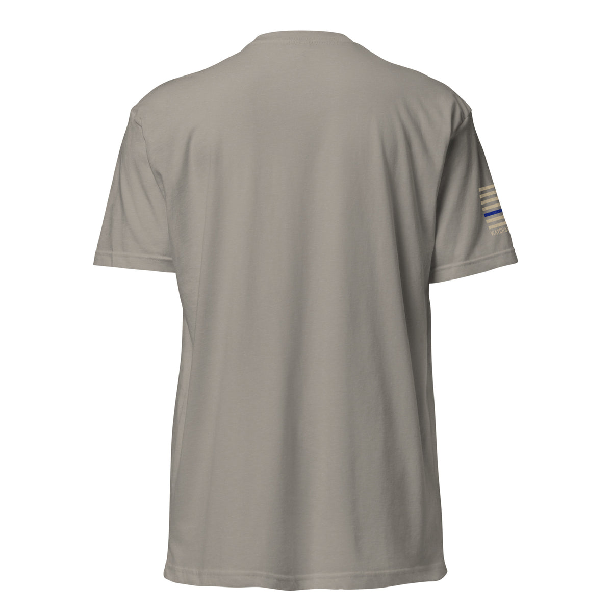 Thin Blue Line — Six of Spade — Honor Series T-Shirt — Stone Grey, back view