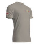 Thin Red Line — Six of Spade — Honor Series T-Shirt — Stone Grey, front-right view