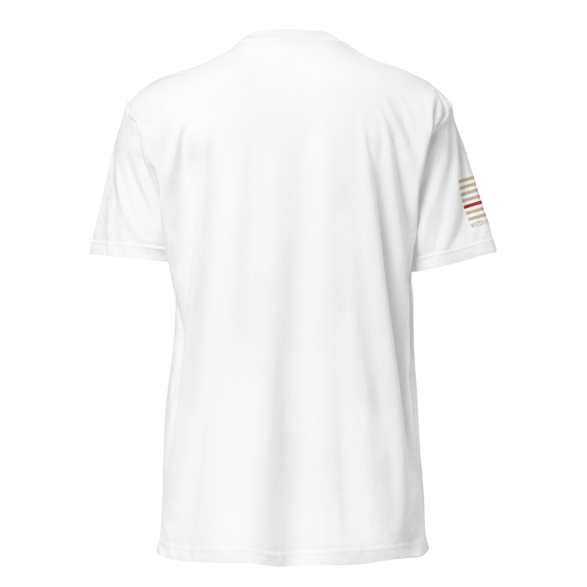 Thin Red Line — Six of Spade — Honor Series T-Shirt — White, back view