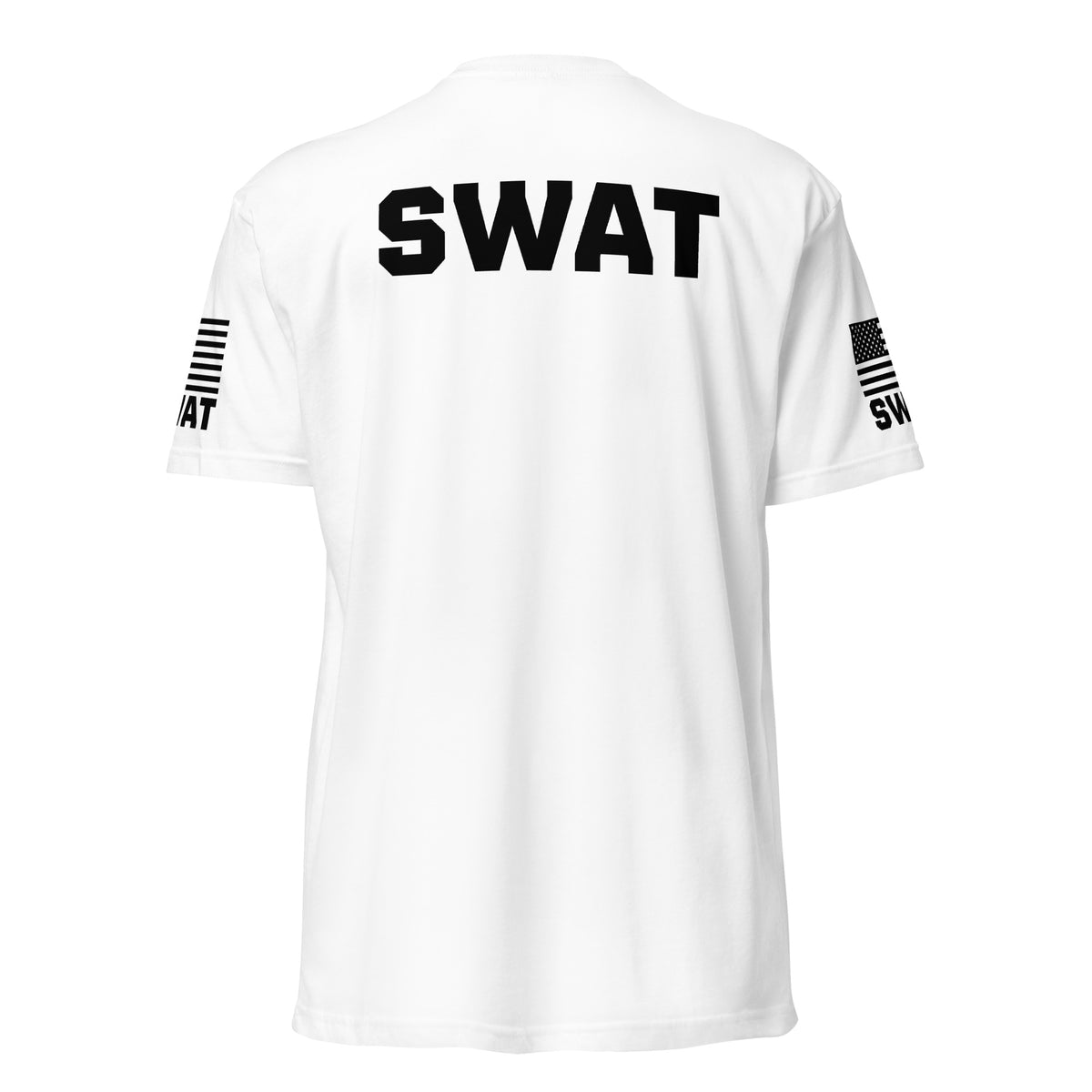 SWAT — Duty Wear T-Shirt (Flag & Sleeve Identifier) — White — Back view