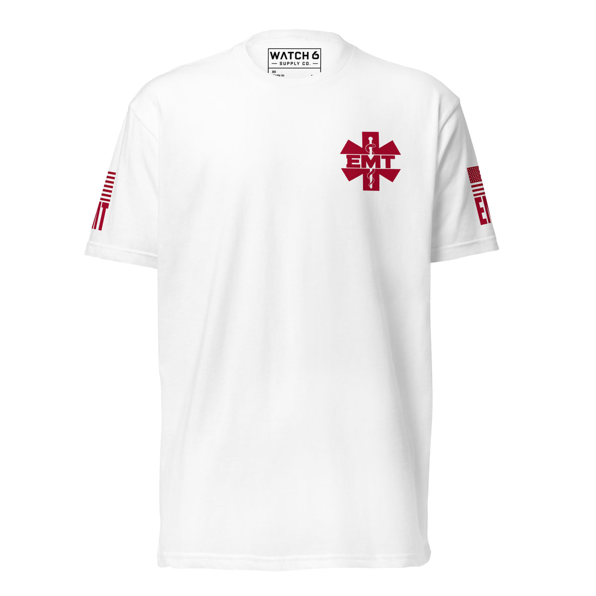 EMT — Duty Wear T-Shirt in White, front view