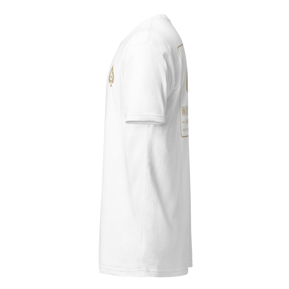 Six of Spades — Signature T-Shirt, in White, left-side view