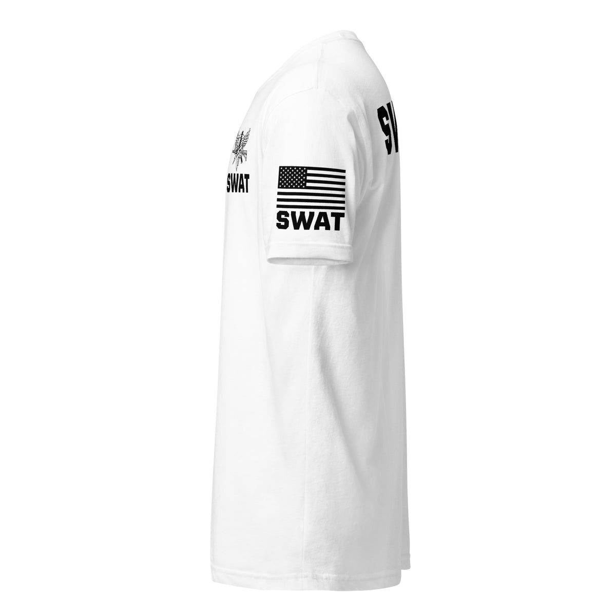 SWAT — Duty Wear T-Shirt (Flag & Sleeve Identifier) — White — Left-side view