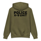 Police K-9 Unit - Heavyweight Duty Wear / RAID Hoodie in Army - back view