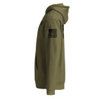 Police K-9 Unit - Heavyweight Duty Wear / RAID Hoodie (Flag & Sleeve Identifiers) in Army - left-side view