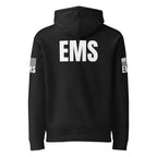 EMS — Duty Wear Heavyweight Hoodie (Flag & Sleeve Identifier) — Black — Back view