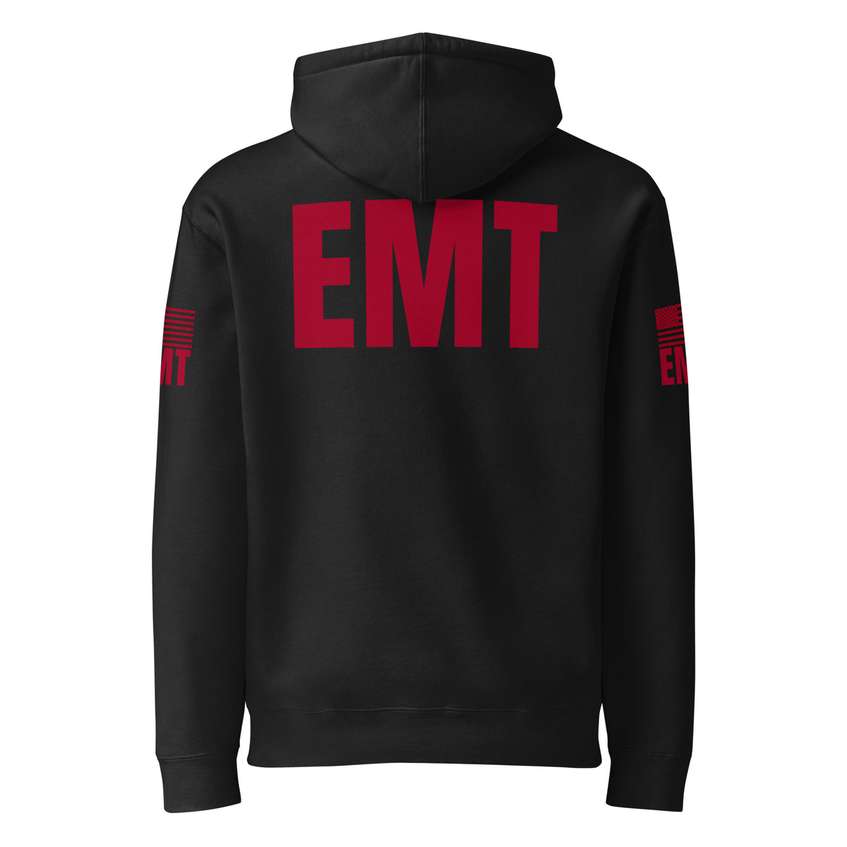 EMT — Duty Wear Heavyweight Hoodie in Black, back view