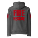 Fire Rescue — Duty Wear Heavyweight Hoodie, in Charcoal, back view